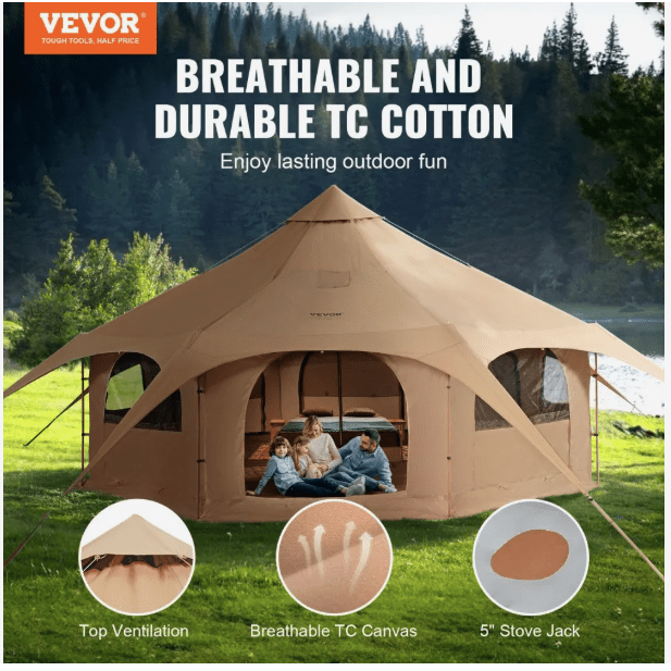 VEVOR CANVAS YURT TENT - Sky Camp Supply