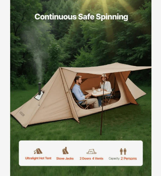 VEVOR LIGHTWEIGHT HOT TENT - Sky Camp Supply