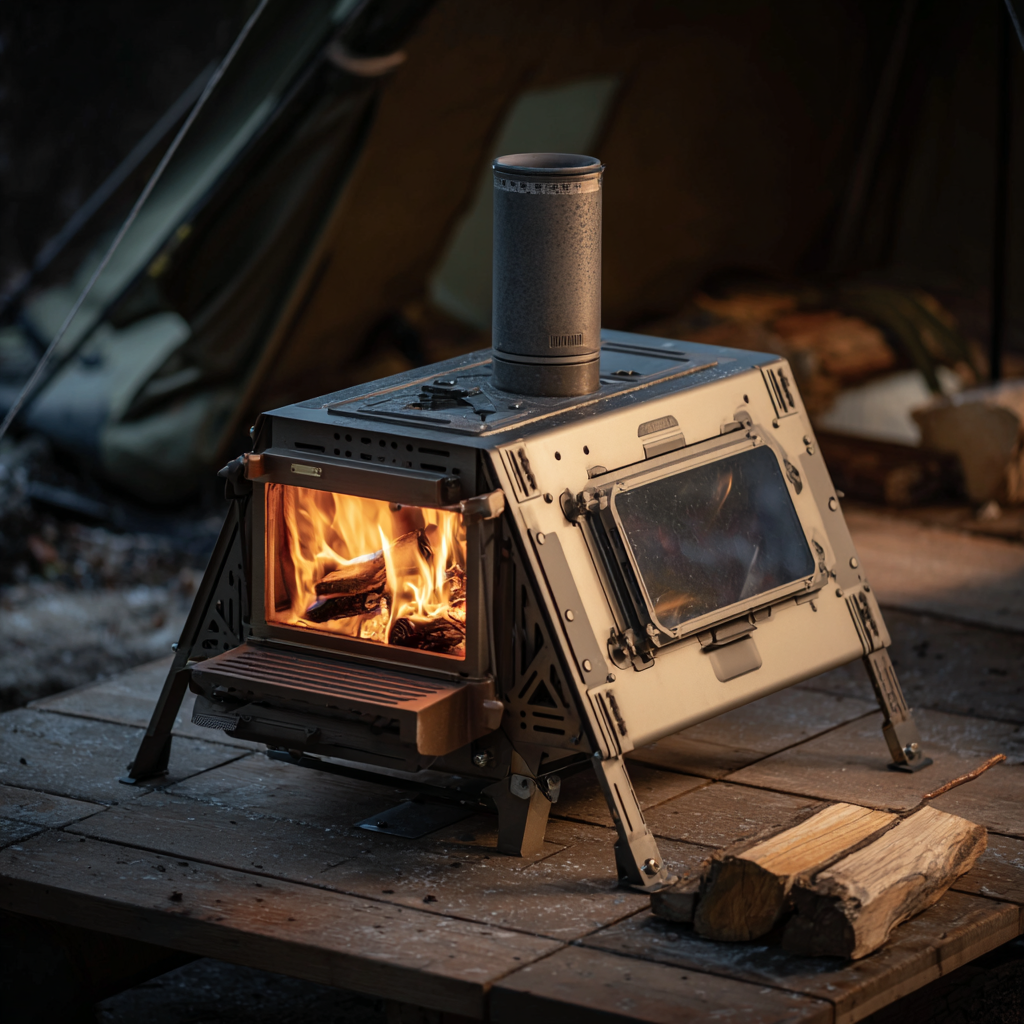SKY CAMP SUPPLY FOLDING PORTABLE WOOD STOVE