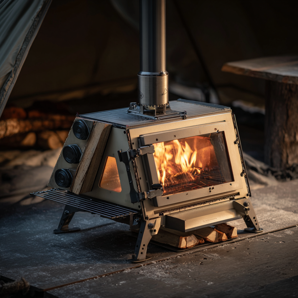 SKY CAMP SUPPLY FOLDING PORTABLE WOOD STOVE